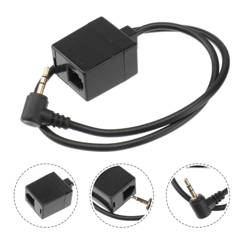 2,5 mm stereojackstik til RJ9 6P4C lydadapter, sort 2