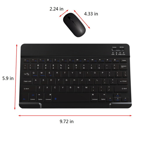 Bluetooth Keyboard and Mouse Combo Ultra-Thin Portable 2