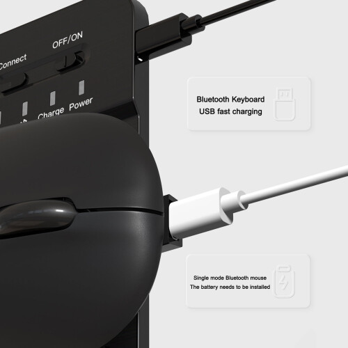 Bluetooth Keyboard and Mouse Combo Portable for Android PC 1