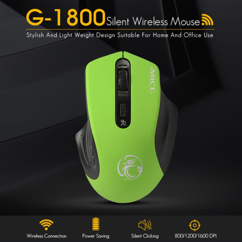 Jacenvly Wireless 2.4G Silent Mouse with USB Receiver 2