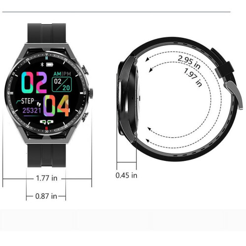 Zeceouar Bluetooth Smart Watch-hovedtelefoner 2-i-1 1