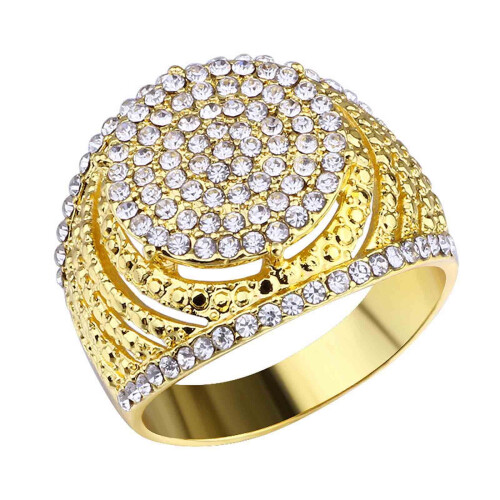 Men's Alloy Diamond Ring Oversized 1 Piece 1