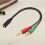 Headset splitterkabel hun til 2 han 1 stk. 5