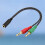 Headset splitterkabel hun til 2 han 1 stk. 3