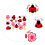 Ladybird cartoon wall decal removable 2 pcs 5