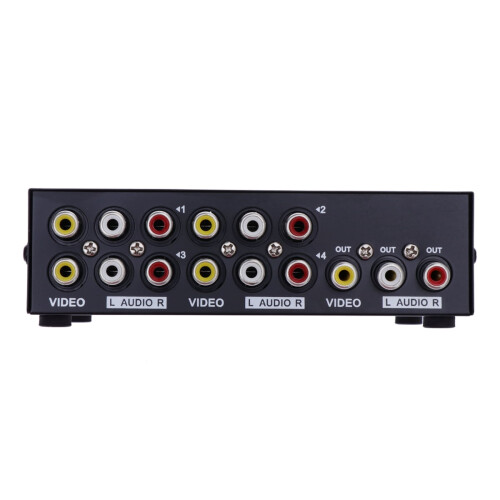 AV-switcher RCA4-ind-1-ud komposit video lyd 1