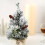 24 inch snow flocked mini Christmas tree with pine cones 4
