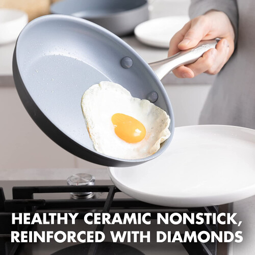 Keramisk nonstick stekpanna 8 tum grå 1