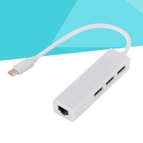 USB 3.1 Type-C til RJ45 Ethernet-adapter 10/100 Mbps hvit 1