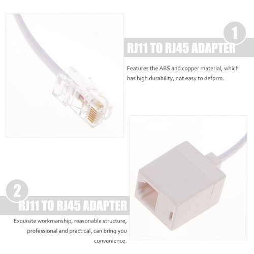 RJ11 Telefonkabel Ethernet-adapter 4 stk 2