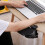 Reposamuñecas para teclado, extensor de brazo, plástico negro. 6