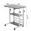 60x40cm Mobile Overbed Desk Height Adjustable Rolling Side Table with 2 Storage Shelves, Black 5