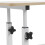 60x40cm Mobile Overbed Desk Height Adjustable Rolling Side Table with 2 Storage Shelves, Beige 4