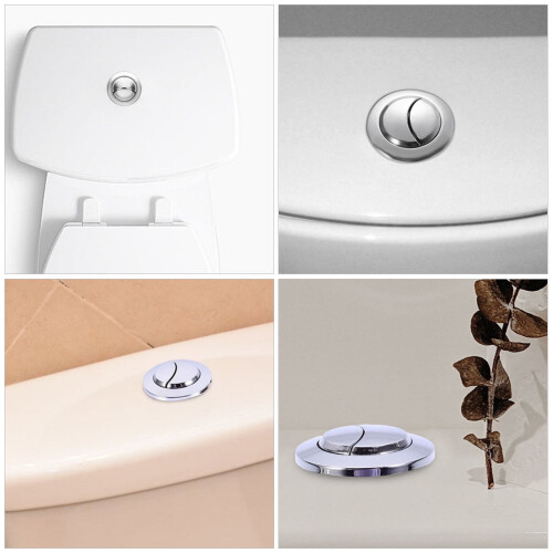 Toilet Tank Button Replacement Kit Round Head 3 Pcs 2