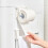 Magnetic Toilet Paper Holder White Plastic 2 Sets 4