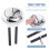 Toilet Dual Flush Button Kit ABS Handle Replacement 4