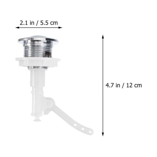 Toilet Flush Button Set White 2 Pieces 2