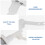 Toilet Flush Button Set White 2 Pieces 5