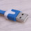 Cabo de carregamento USB plano e resistente para smartphone e tablet, azul. 6