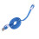 Cabo de carregamento USB plano e resistente para smartphone e tablet, azul. 2