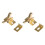 Messing elleboogsluitingenset, zware uitvoering, 2 sets 5