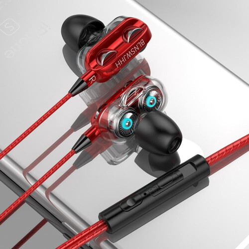 Auricolari cablati Prettyui quad-core dual driver Type-C 1
