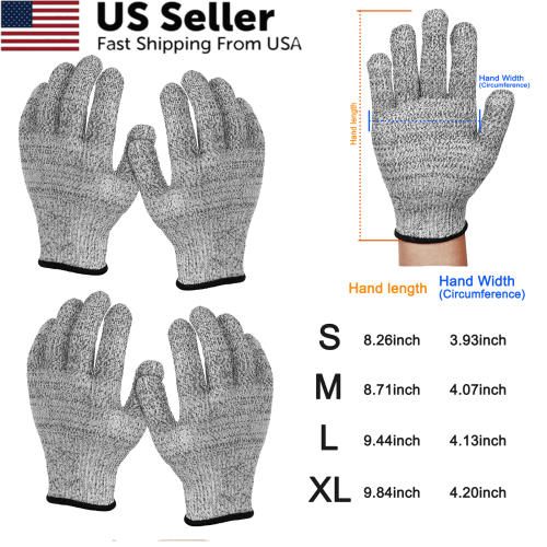 Cut-Resistant Butcher Gloves Level 5 Protection 1 Pair 1