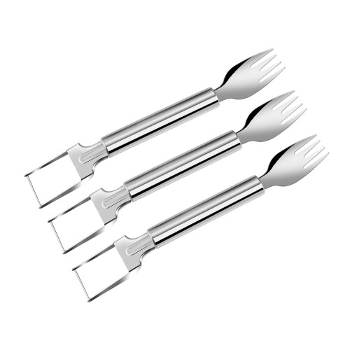 Fourchette à pastèque en acier inoxydable (3 pièces) 2