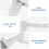 Toilet Tank Flush Button Replacement White ABS 4 pcs 4