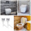 Toilet Tank Flush Button Replacement White ABS 4 pcs 5