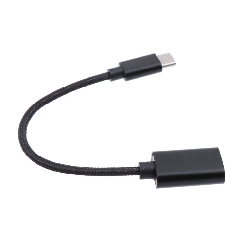 Type-C hann til USB hunn forlengerkabel svart 1