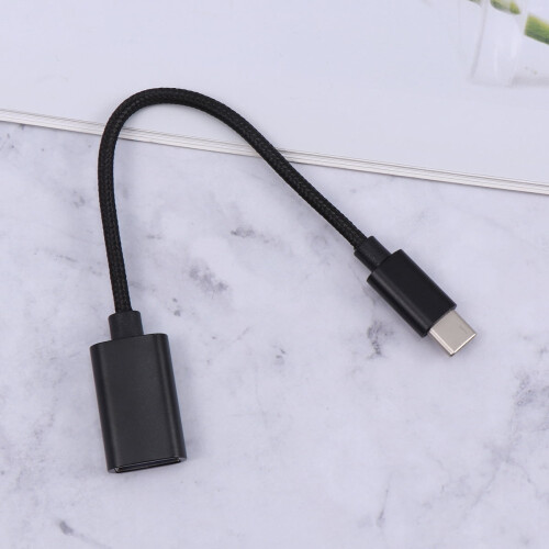 Type-C hann til USB hunn forlengerkabel svart 2