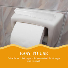 Paper Towel Holder White ABS Stand with Roller