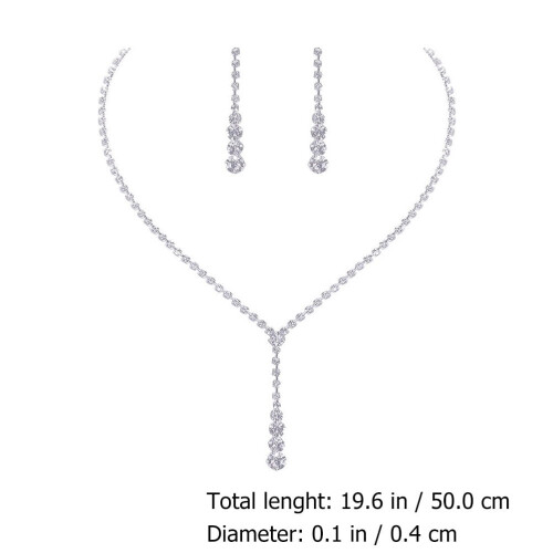 Hääkorusetti, strassi kaulakoru ja korvakorut 1