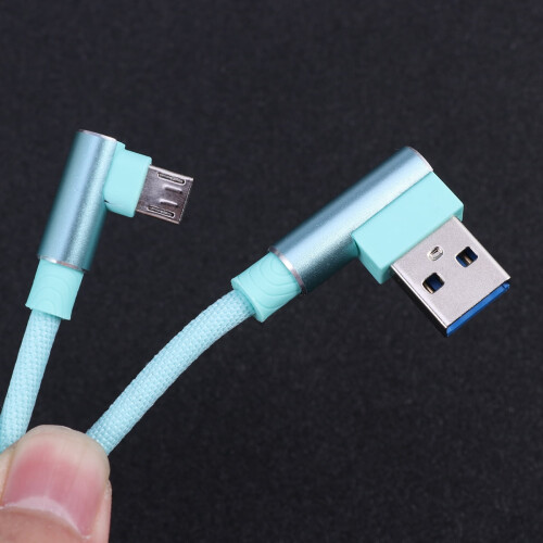 USB Type-C-kabel Nylonflettet 1m Hurtiglading og data 2