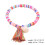 Pulsera de arcilla polimérica con flecos de concha (1 pieza) 2