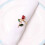 Ronds de serviette roses faits main, 6 pièces 5