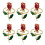 Ronds de serviette roses faits main, 6 pièces 7