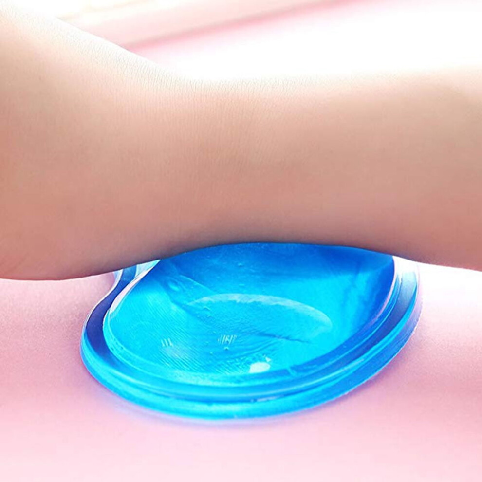 Heart-Shaped Silicone Mouse Pad With Wrist Support Blue 393040458468
