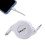 Cable de carga USB retráctil de 2 m, color blanco. 5