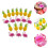 Décorations de table Eease19pcs Lovely Toppers, décorations créatives ananas, thème Hawaï 7