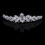 Bröllopsbrud Blommapannband Tiara Hårband (Silver) 2