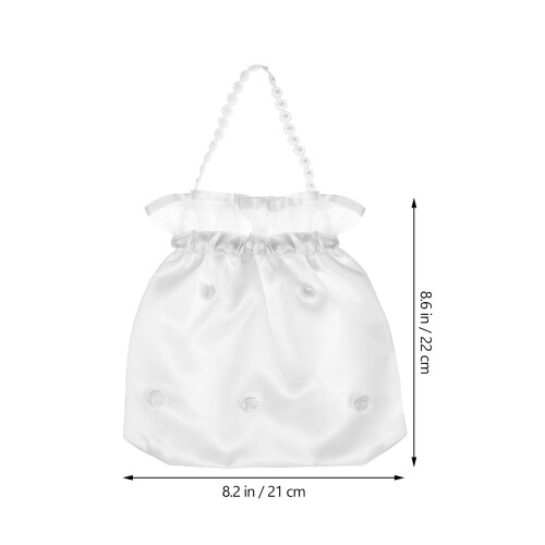 Brauthandtasche aus Satin, Hochzeitsgeschenktasche (1 Stück) 1