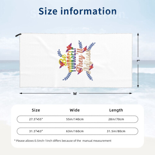 Toalha de praia LGBTQ Pride em microfibra, 76 x 152 cm (30 x 60 polegadas). 1