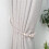 Legături de perdea din mărgele de lemn pentru decor boho rustic 6