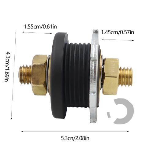 Auto/jacht laadpaal schroefklem 3/8 inch 2