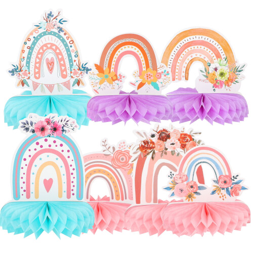 Ease Rainbow Honeycomb-bordpynt til borddekorationer (70 tegn) 2