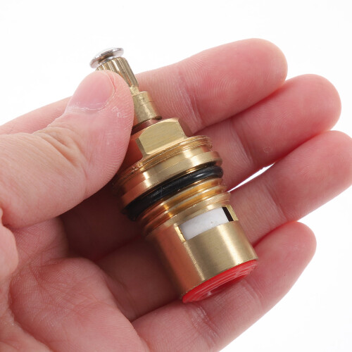 Eease bathroom faucet disc core hot cold2pcs red 1
