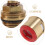 Eease bathroom faucet disc core hot cold2pcs red 3