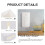 Wall-mounted paper box trash bag holder white ABS 6